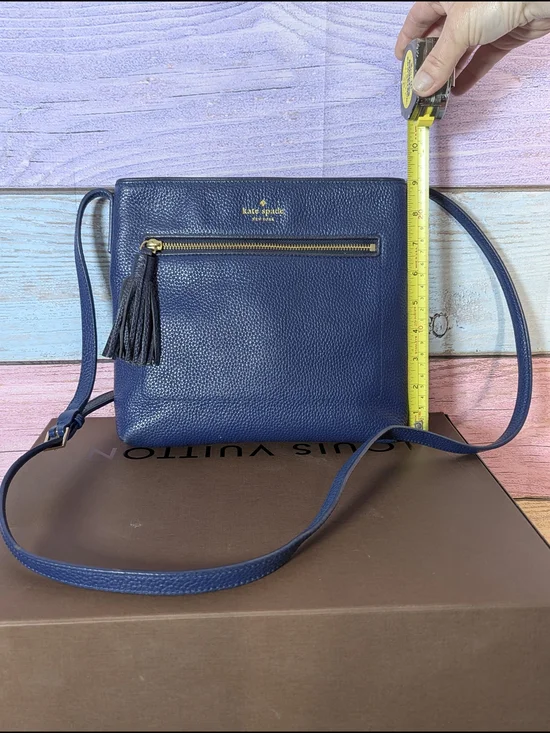 kate spade Navy Crossbody Bag with Tassel - Picture 7 of 8